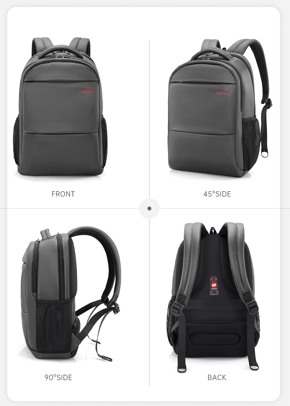 Tigernu Anti Theft Backpack For Women Large Capacity 15.6inch Laptop Backpack Bag Travel Bag Schoolbag For Women Girls