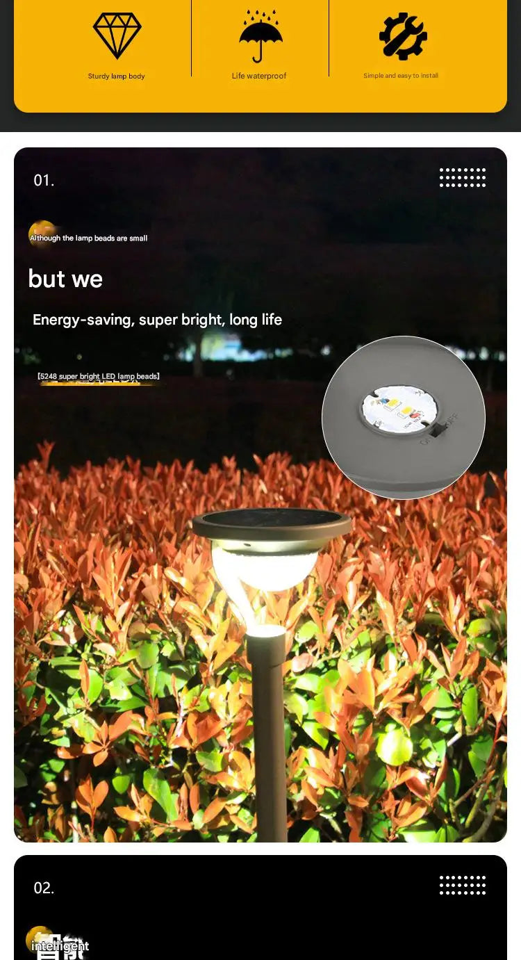 Solar Pathway Lights Outdoor Waterproof Super Bright Path Lights for Garden Backyard Walkway Driveway Decor Solar Landscape Lamp