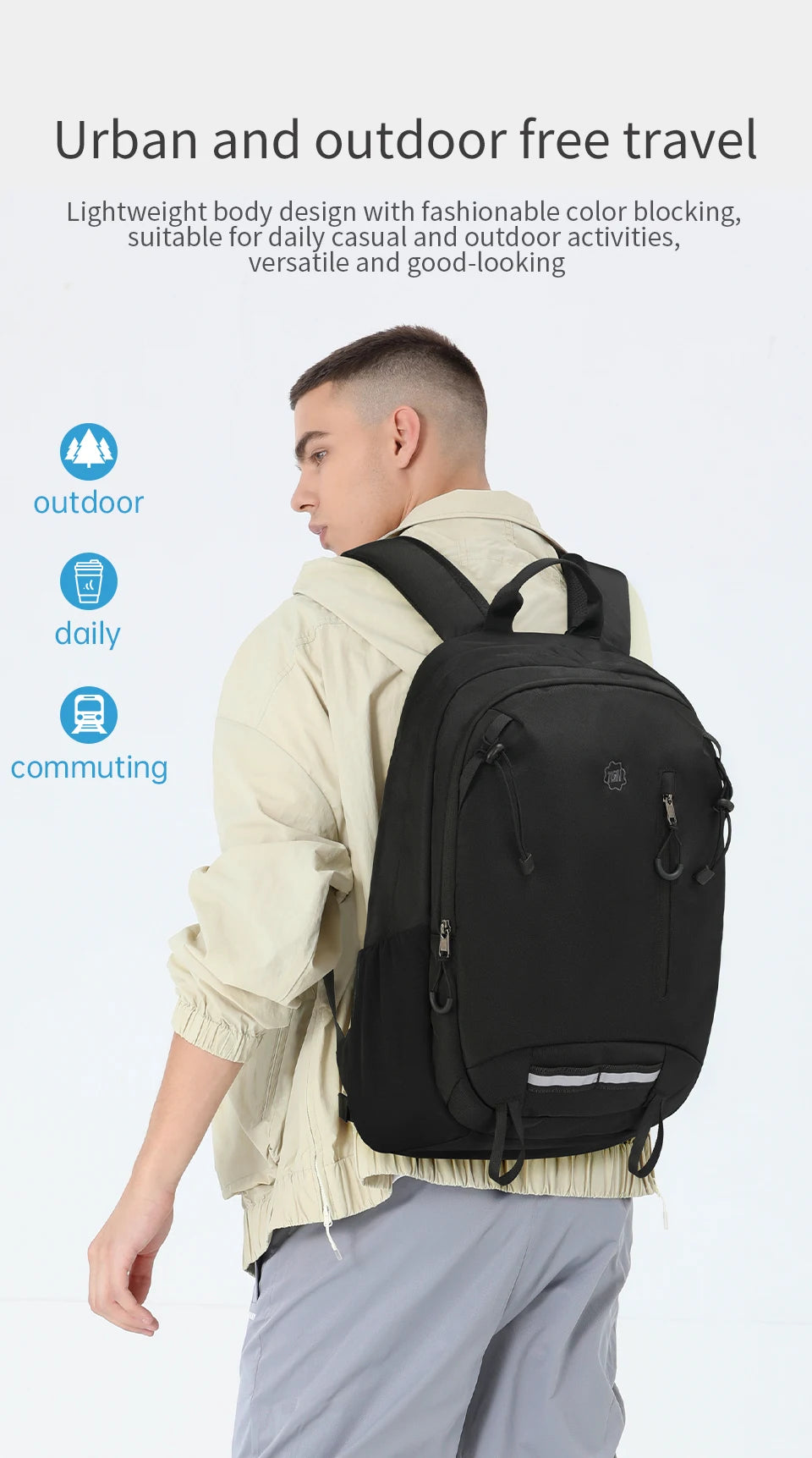 Tigernu Sport Backpacks For Men 15.6inch Laptop Backpack Casual Backpack Men Travel Bag Outdoor Backpack Waterproof Bag Knapsack