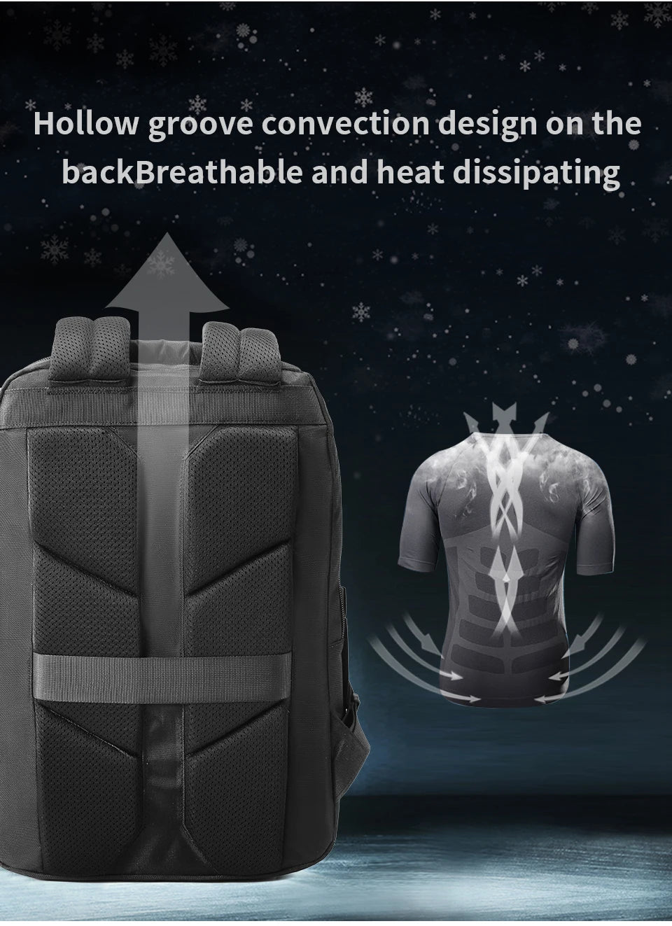 Tigernu Men's Backpack Large Capacity Travel Backpack Fashion Water Repellent USB Port School Backpack Bag Schoolbag Knapsack