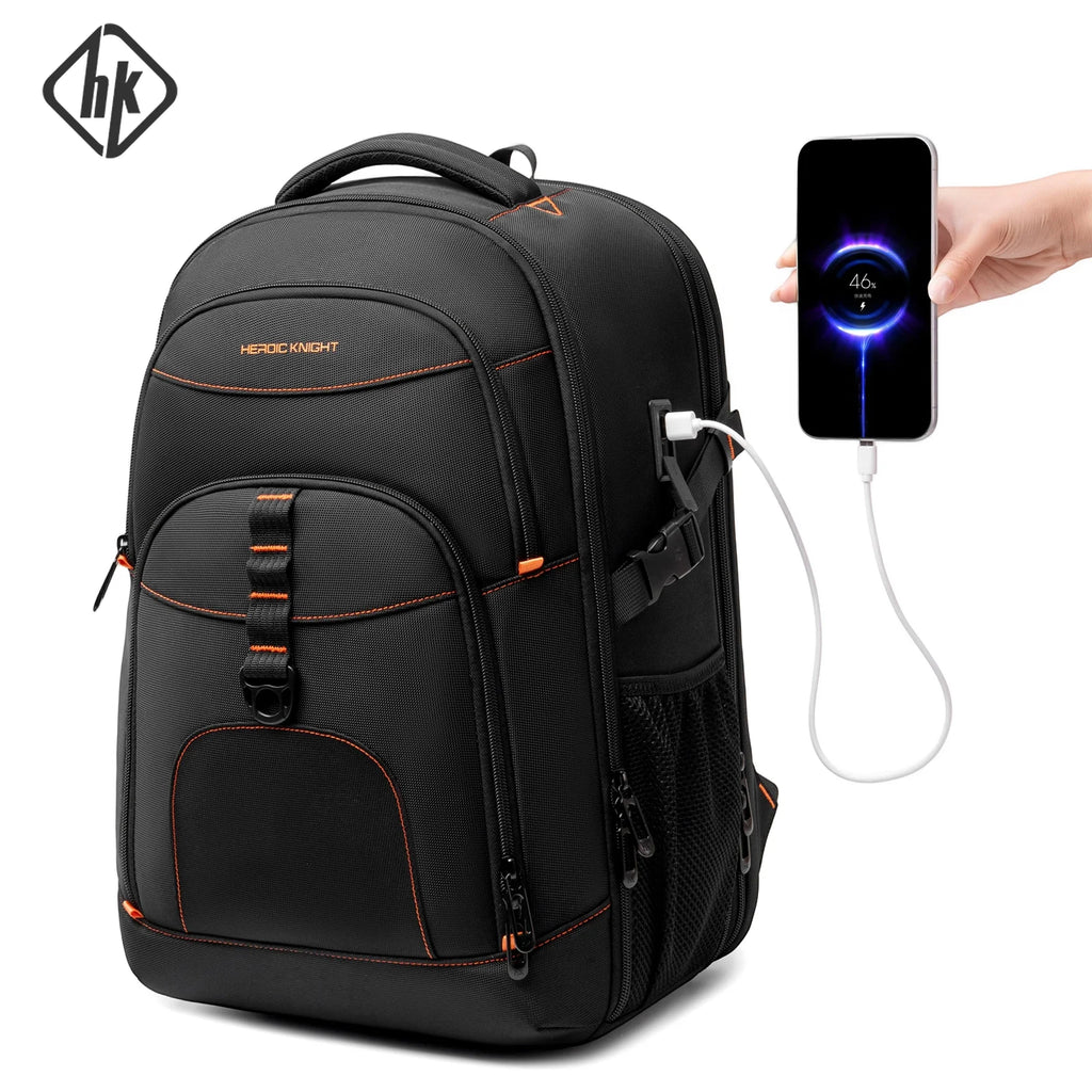 HK Waterproof Hiking Backpack Male Multifunctional Sports Camping Bag for Men Large Capacity Outdoor Rucksack with Bottle Holder