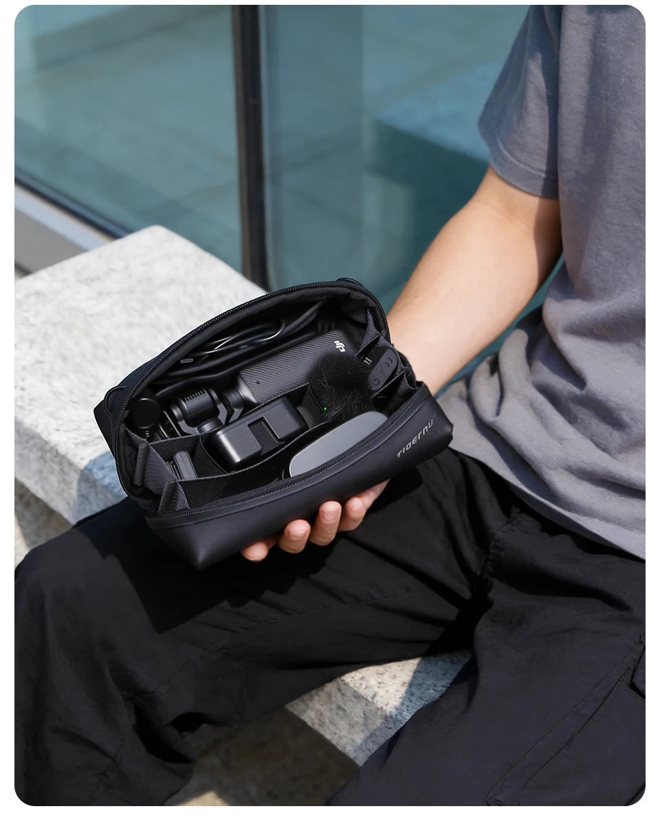 Tigernu Small Storage Bag For Travel Clutch Bag Men Handheld Bags Waterproof TPU Bags Male Portable Bag For PTZ Camera POCKET 3