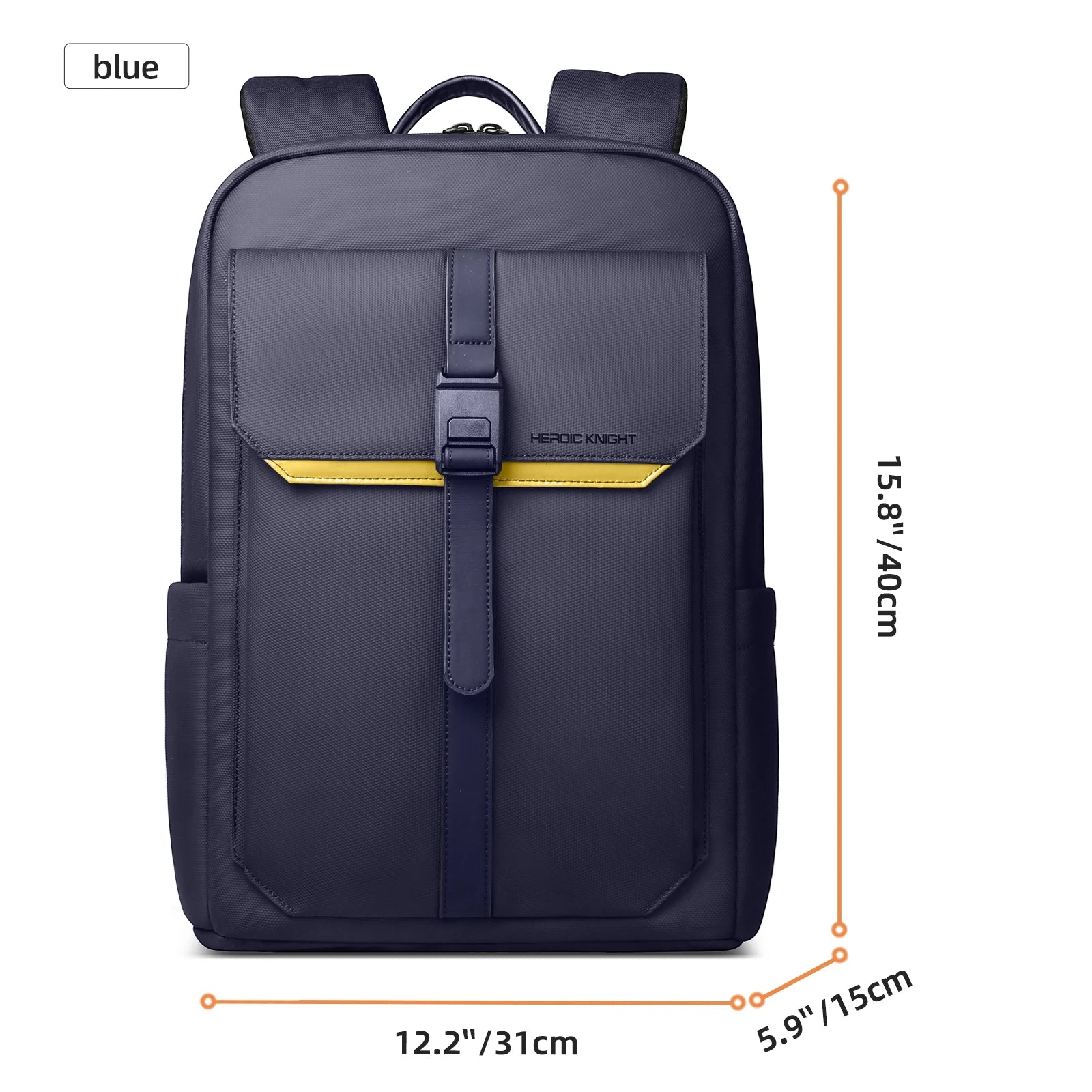 HK Vintage Flap Backpack for Men Waterproof 15.6 inch Laptop Backpack Casual College School Computer Bag Travel Backpack Daypack