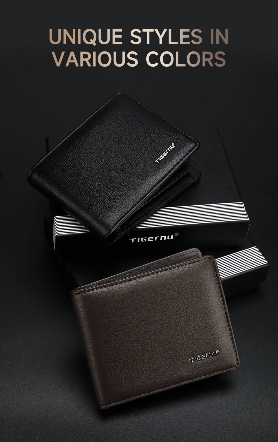 Tigernu Wallets For Man	Soft PU Card Wallet RFID Coin Purse Light Card Holder As Gifts Men's Wallets Waterproof Card Bags Mini