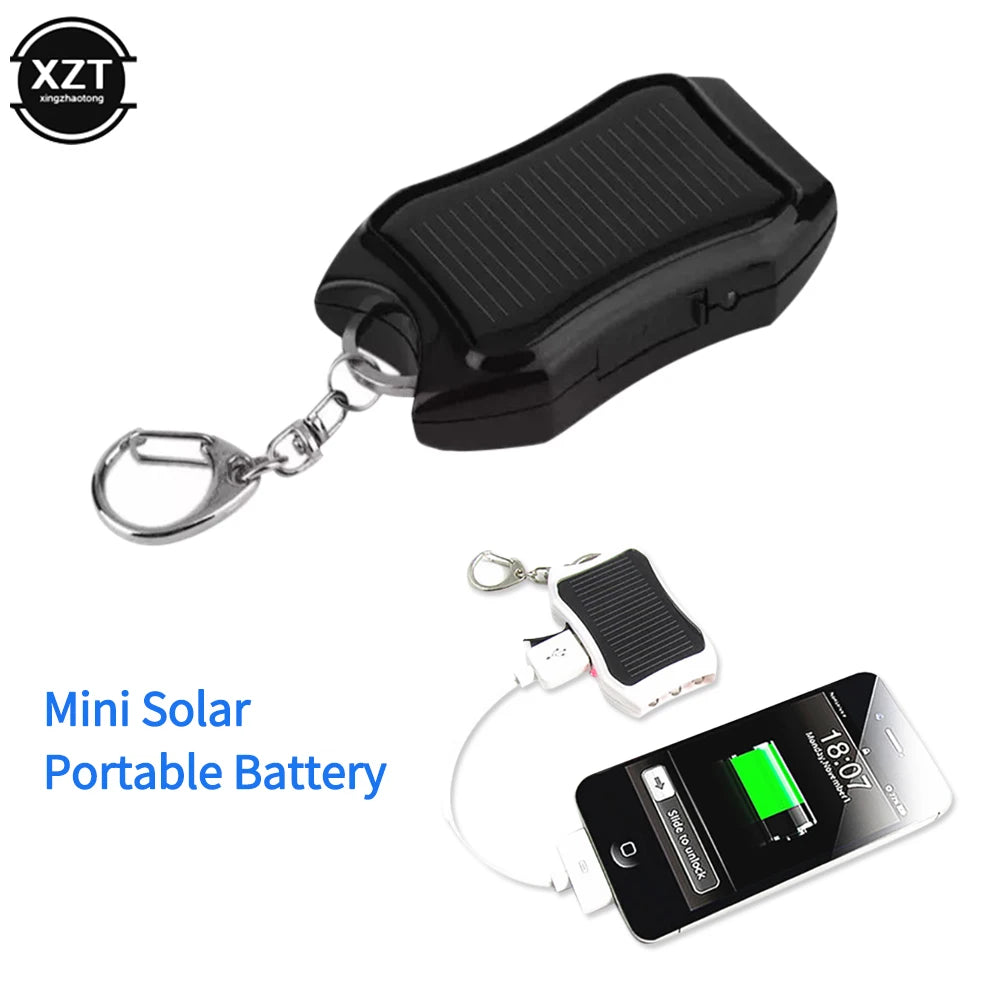 New 1000mAH Solar Keychain Solar Charger Mobile Power Supply Energy Saving Charger/Battery Power Bank For Cellphones Accessories