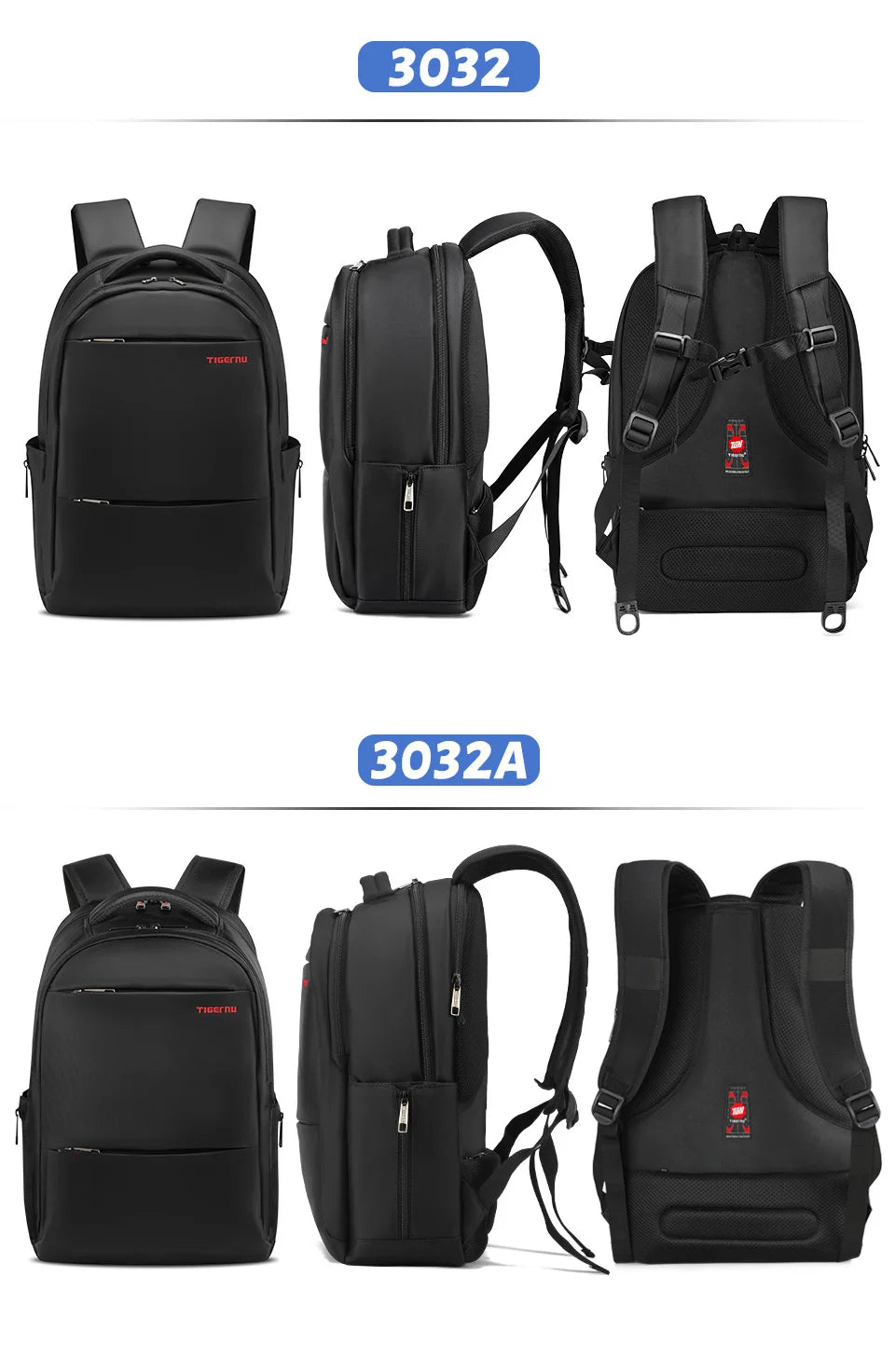 Tigernu Anti-theft Backpacks Large Capacity Bag 15.6 17 19inch Laptop Backpack For Men Travel Backpack Women Bag Female Knapsack