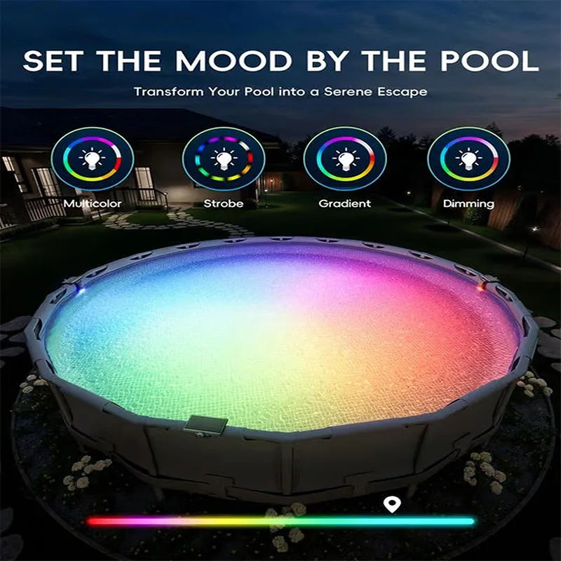 Solar Lights Outdoor Swimming Pool Wireless Light Sensing LED Diving Lights Rainproof Ambient Lamp Courtyard Lawn Garden Light