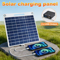 7W Solar Battery Charger Portable double USB-A Solar Panel Emergency Solar Battery Charger for Camping Hiking Doorbell Securit