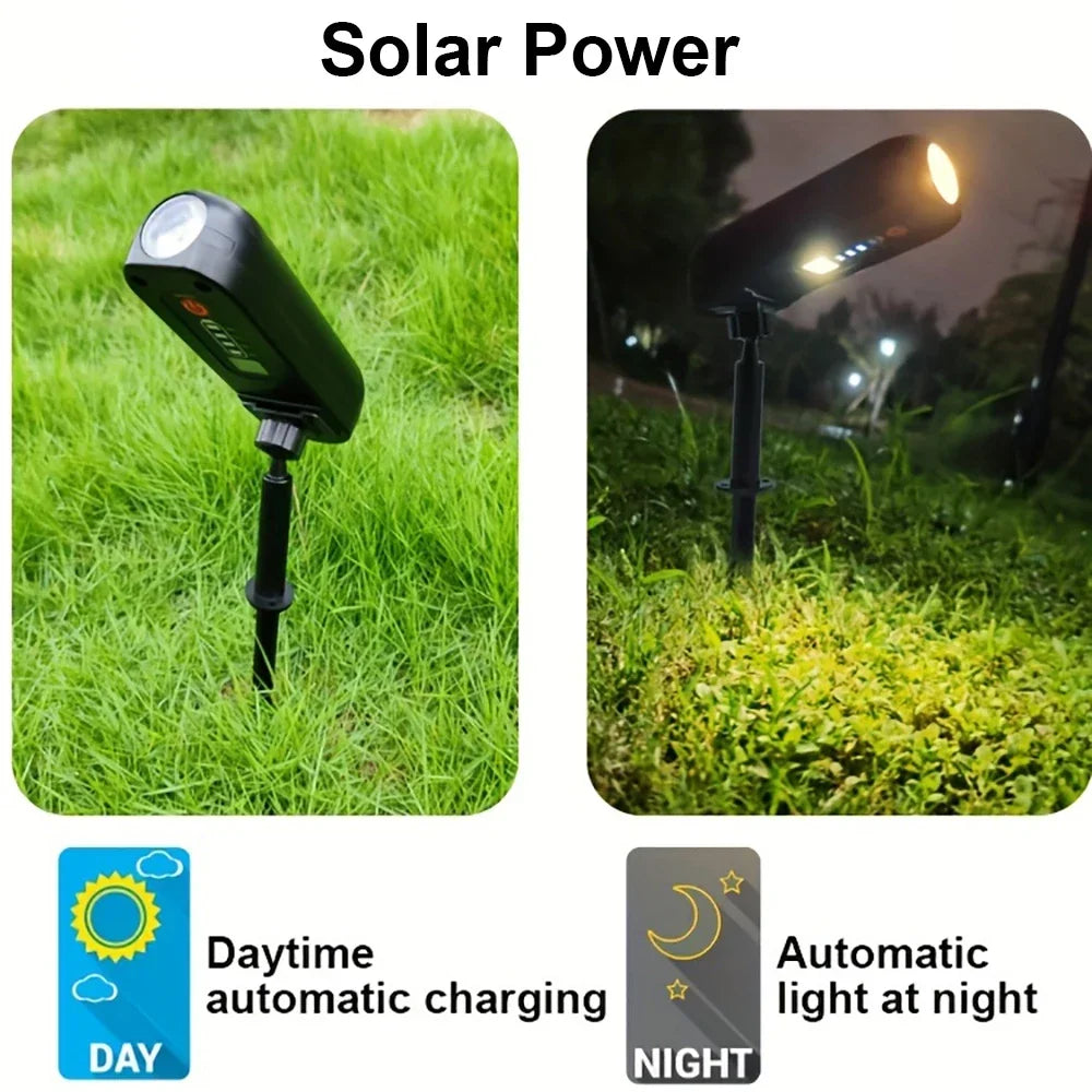 Solar Powered Outdoor Lights Garden Decoration Landscape Spotlights Waterproof Solar Lighting Yard Lawn Pathway Auto On/Off