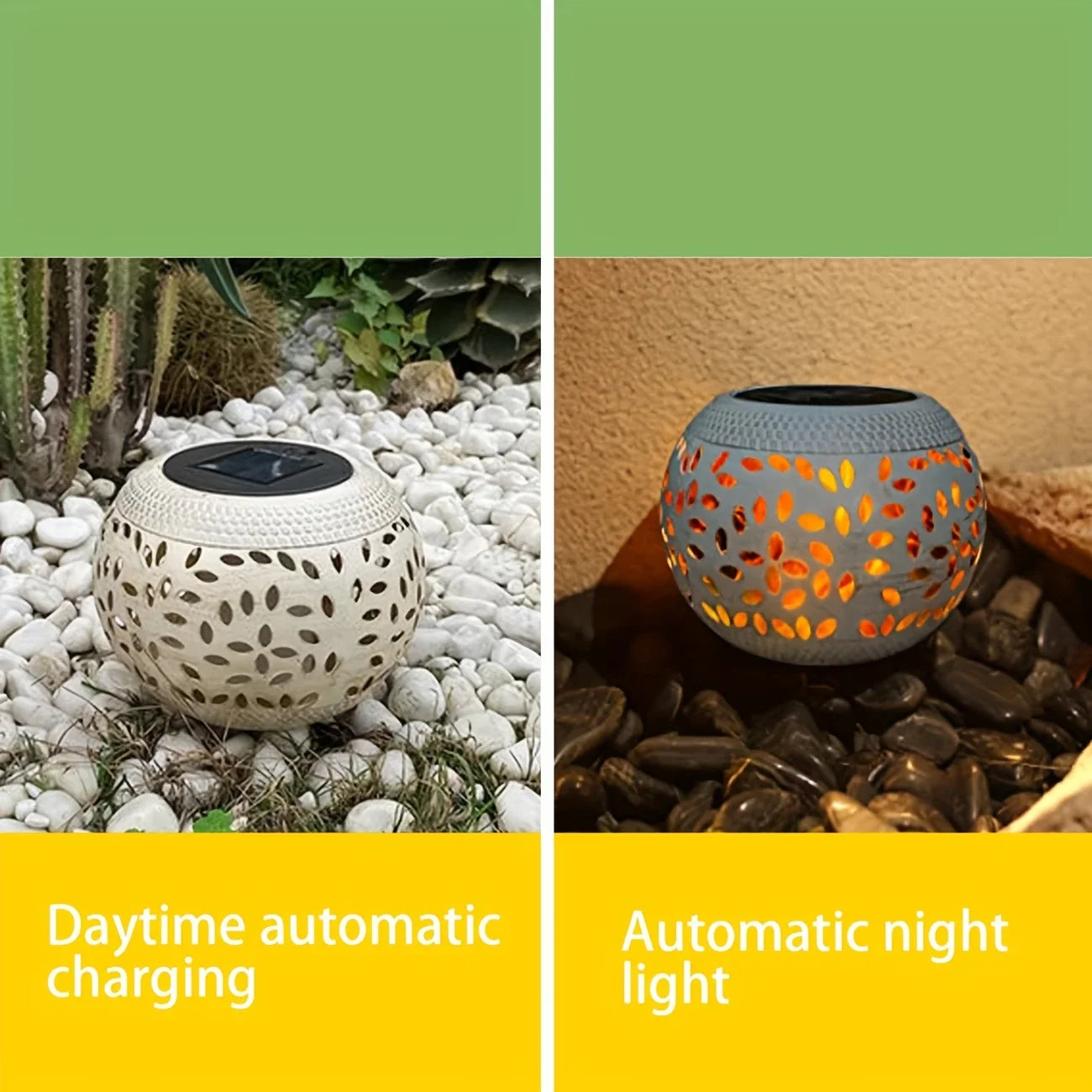 Solar Table Light Outdoor Solar Powered LED Lamp Hollowed-Out Metal Desktop Decorative Lantern Patio Garden light Desktop Light