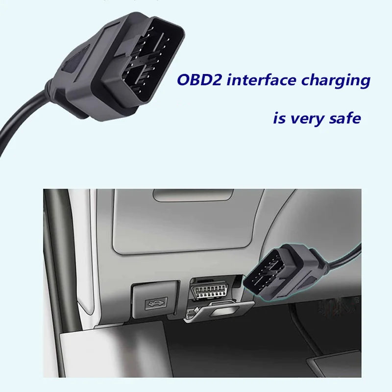 POLESTAR 10W Car Solar Charger with Built-in OBD Cable – Plug-and-Play for Easy 12V Battery Charging