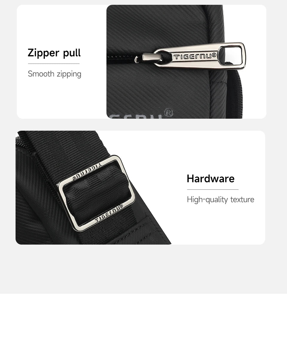 Tigernu Men Messenger Bags Waterproof Shoulder Bags For Men 9.7 11inch IPad Bag Male Business Bags Crossbody Bag Slingbag Mini