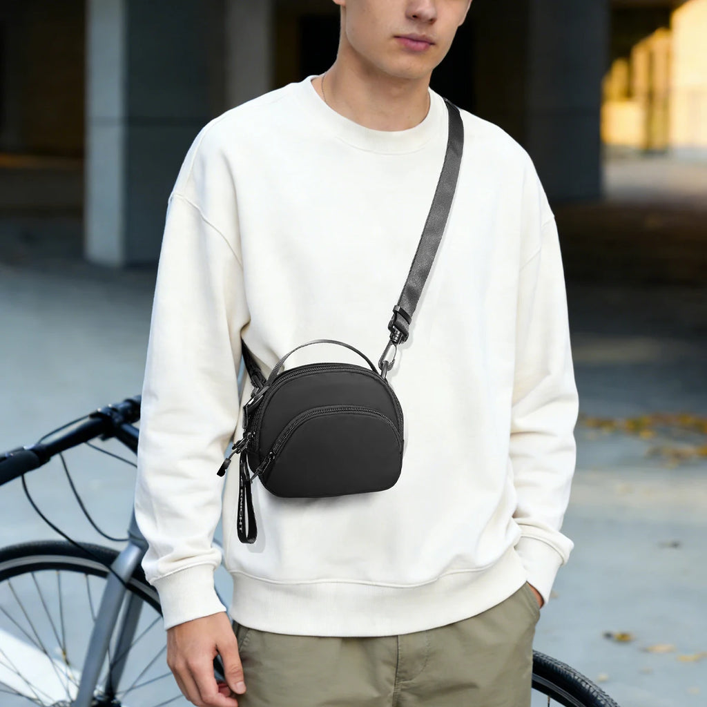 HK Lightweight Crossbody Bags for Men Waterproof Shoulder Chest Bag Casual Daily Messenger Bag Small Phone Pouch Wallet Handbag