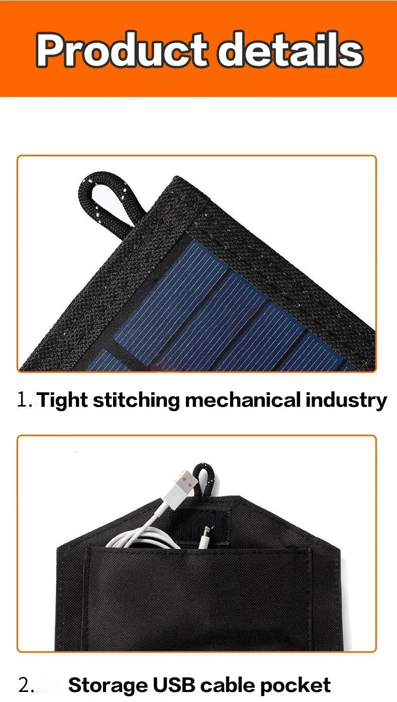 Heavy-Duty 800W Portable Solar Charger with High-Speed USB-C & USB-A Ports Ideal for Charging Power Stations Off-Grid