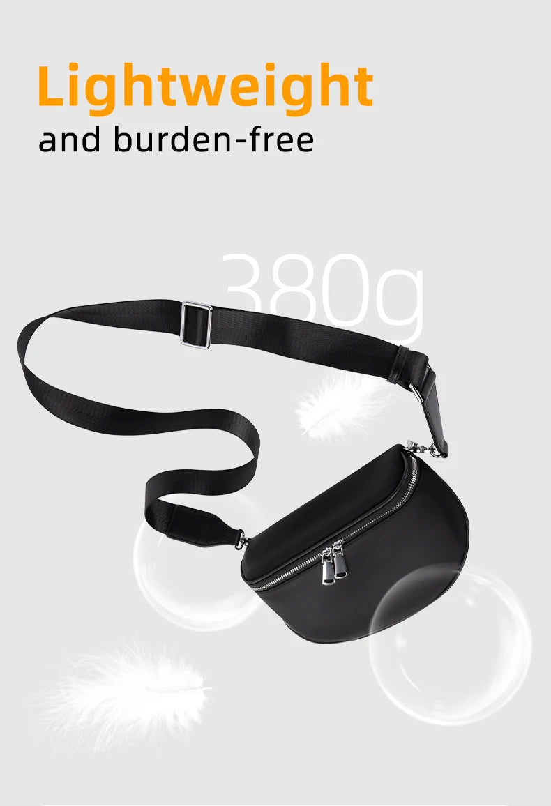 HK Casual Men's Shoulder Bag Waterproof Crossbody Bag Oxford Lightweight Messenger Bag Travel Hiking Cycling Chest Pack Satchel