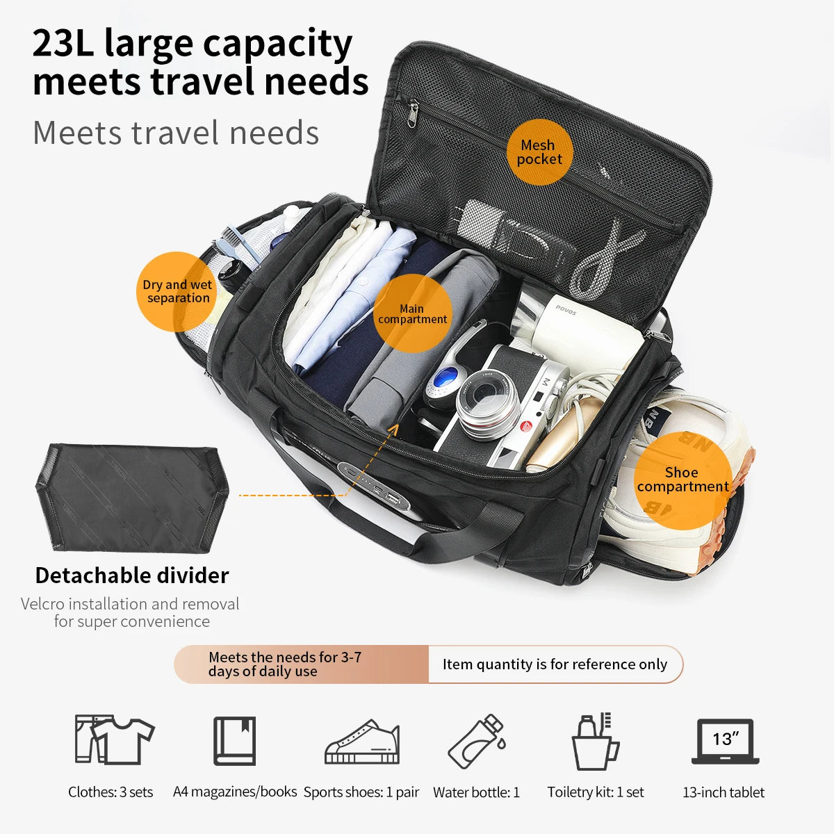 Tigernu Sports Bags Men Gym Bags For Fitness Training Outdoor WaterProof Bags Male Messenger Bag Travel Bags For Men Handbag Men