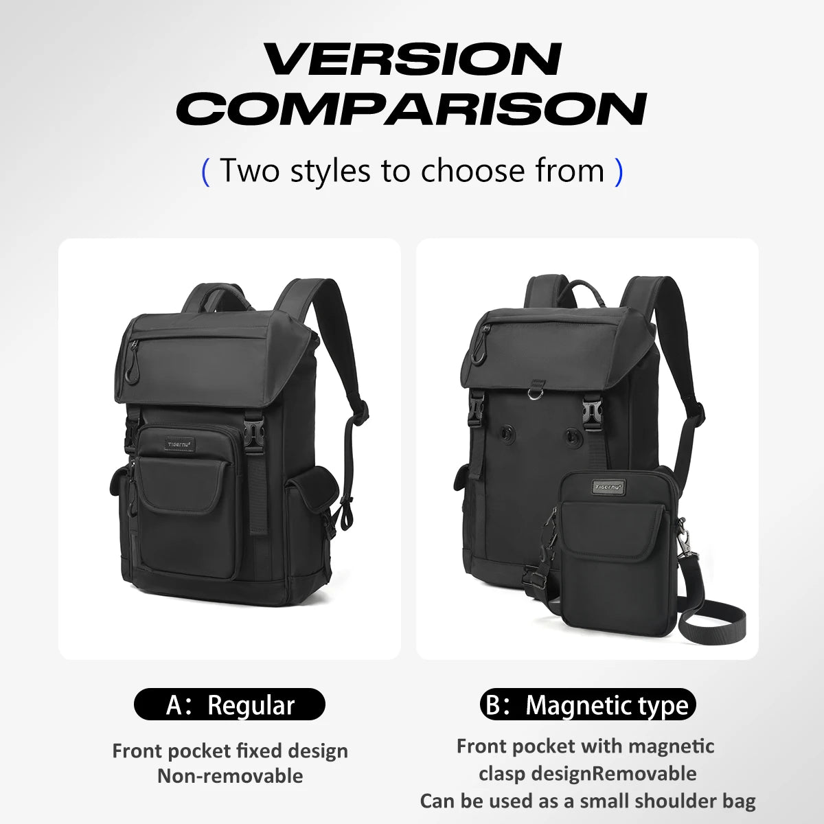 Tigernu Casual Backpack Men's Travel Backpack Bags For Laptop 15.6‘’ Fashion School Backpack Male Commuting Backpack Schoolbag