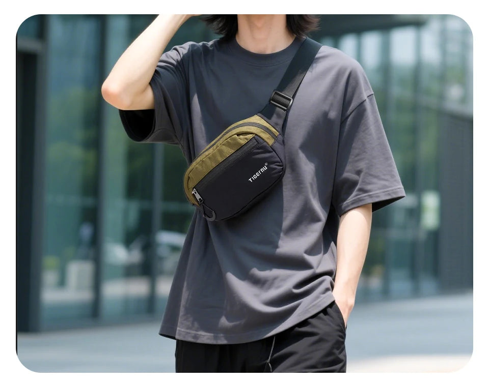 Tigernu Waist Pack Fanny Packs For Men Chest Bags Man Belt Pouch Casual Hip Sack Light Weight Shoulder Bag For Men Crossbody Bag