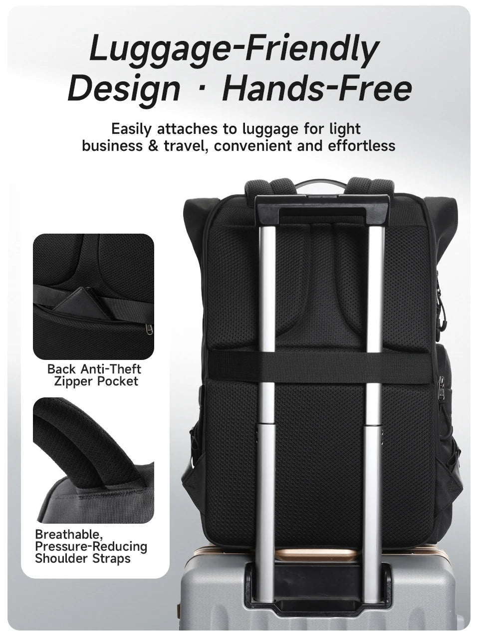 Tigernu Fashion School Backpacks Men TPU Waterproof Backpack Bags Commuting Business Backpacks Male Schoolbag Travel Cabin Bags