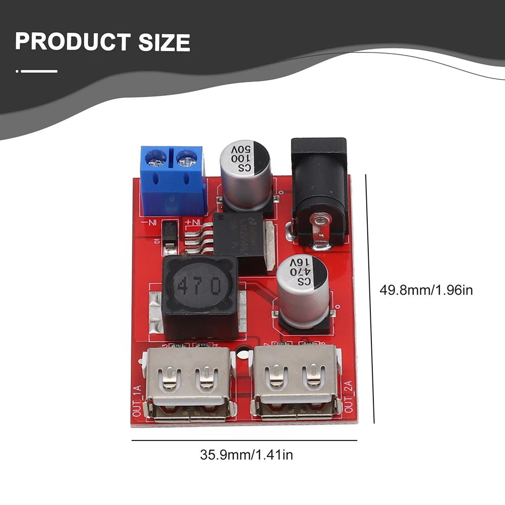 Solar Controller Charger 3A Dual USB Output Module With Automatic Charging Board For 6V-40V DC Solar Panels And USB 5V Devices