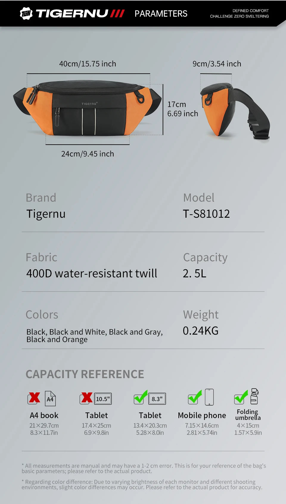 Tigernu Chest Bag For Men Fashion Shoulder Bag Multi-colors Bags Male Sling Bag Crossbody For Women Messenger Bags Boy Mini Bags