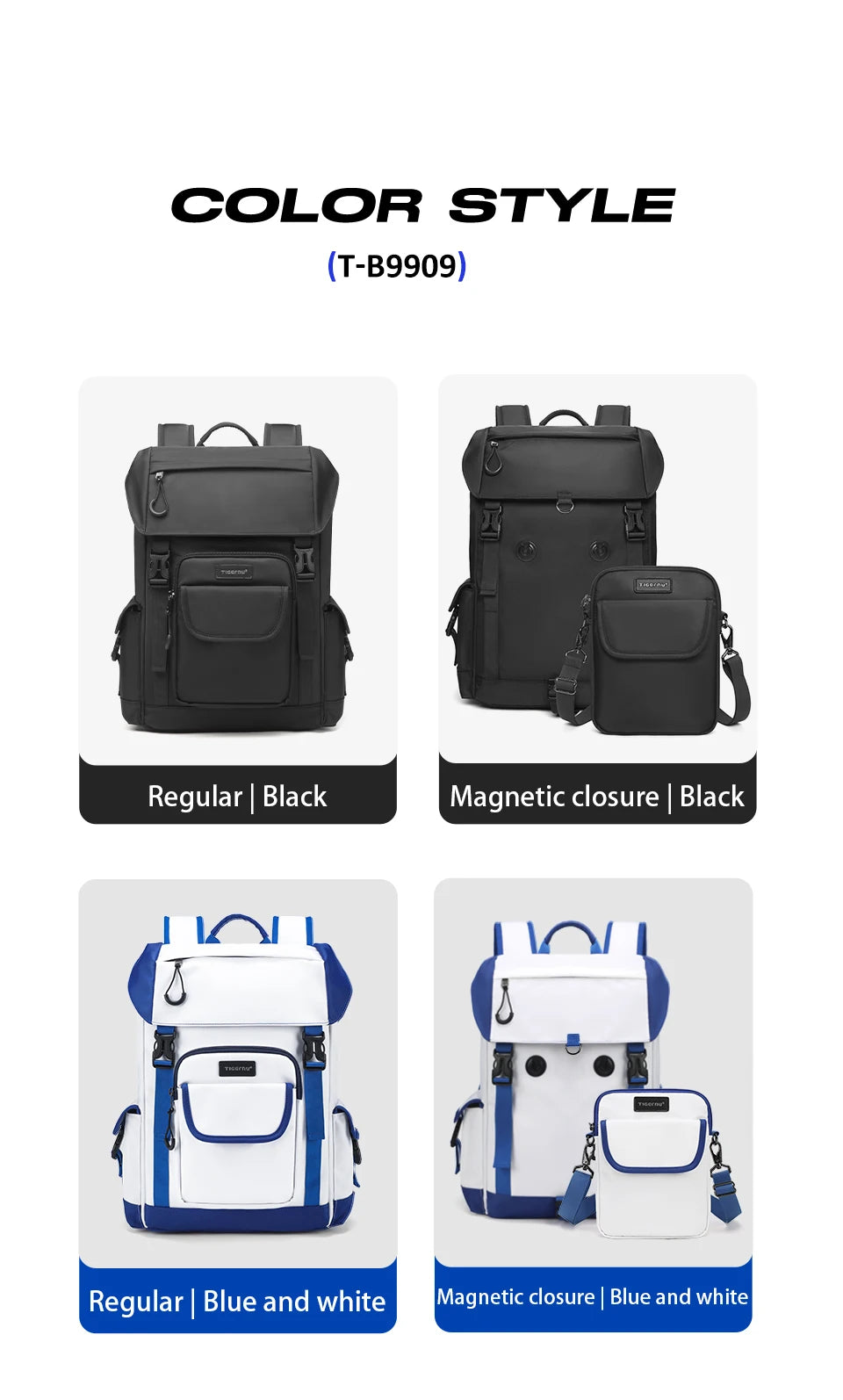 Tigernu School Backpacks For Men Bags For Removable With Shoulder Bags 14inch Laptop Backpacks Women Travel Backpack Bags Male