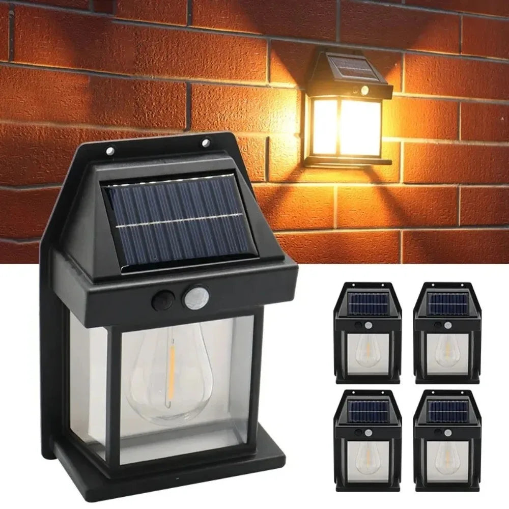Powerful Solar Wall Light Outdoor Waterproof LED Lamp House Garden Fence Decoration Light Sensor Solar Energy Wall Lantern LED