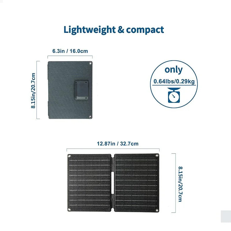 80W Folding Solar Panel IP65 Waterproof Portable Solar Panel Charger Solar Cell for Cell Phone Laptop Backpacking Camping Hiking