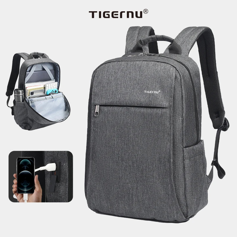 Tigernu Backpack Men Anti theft 15.6" Laptop Backpack Men Waterproof Bags Male Travel Backpack USB Charging School Backpack Bags