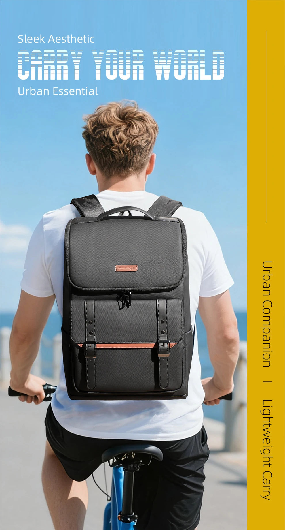 HK Vintage 17.3 inch Laptop Backpack Men Anti-theft Travel Backpack Waterproof Business Computer Bag Daily College Daypack Male