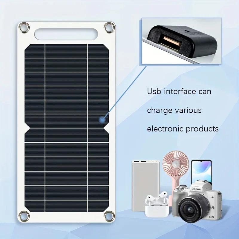 5W 10W 30W MINI 60W Solar panel USB 5V portable solar charger, suitable for mobile phones, outdoor use, powered by solar energy