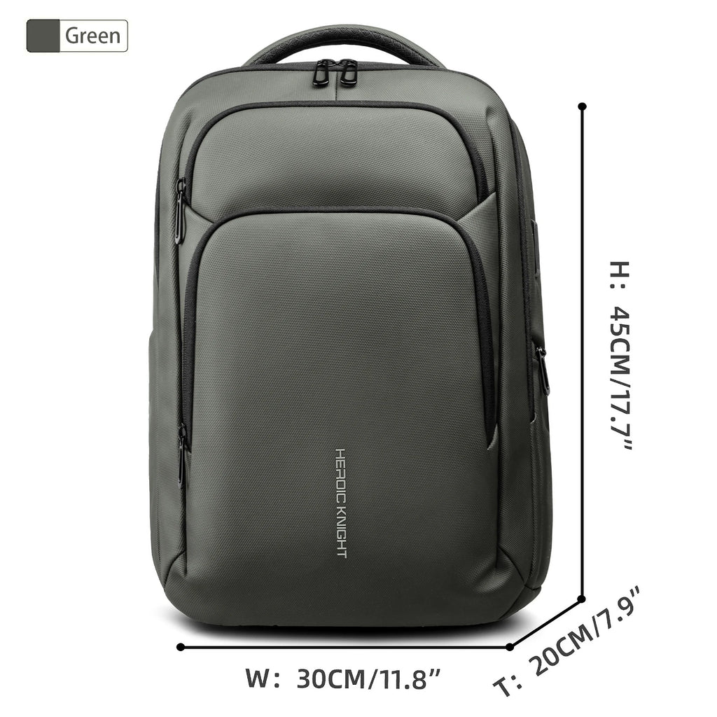 HK Business Travel Backpack Men Waterproof  17.3 Inch Laptop Backpack with USB Port Casual Daypack for Work College Computer Bag