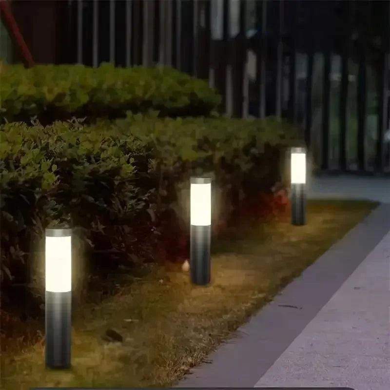Solar Powered LED Lawn Light with Automatic Switch Durable Metal Material Ground Plug-in Courtyard Path Lighting