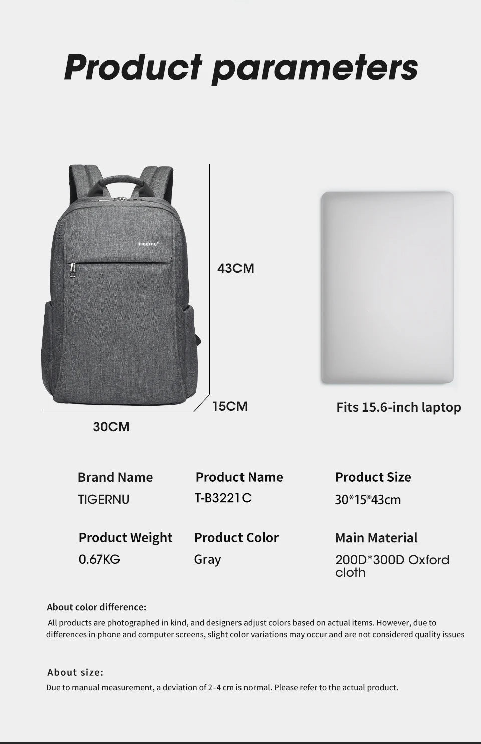 Tigernu Backpack Men Anti theft 15.6" Laptop Backpack Men Waterproof Bags Male Travel Backpack USB Charging School Backpack Bags