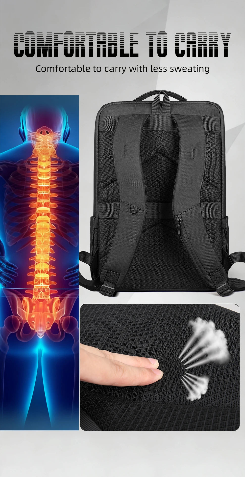 HK Vintage 17.3 inch Laptop Backpack Men Anti-theft Travel Backpack Waterproof Business Computer Bag Daily College Daypack Male