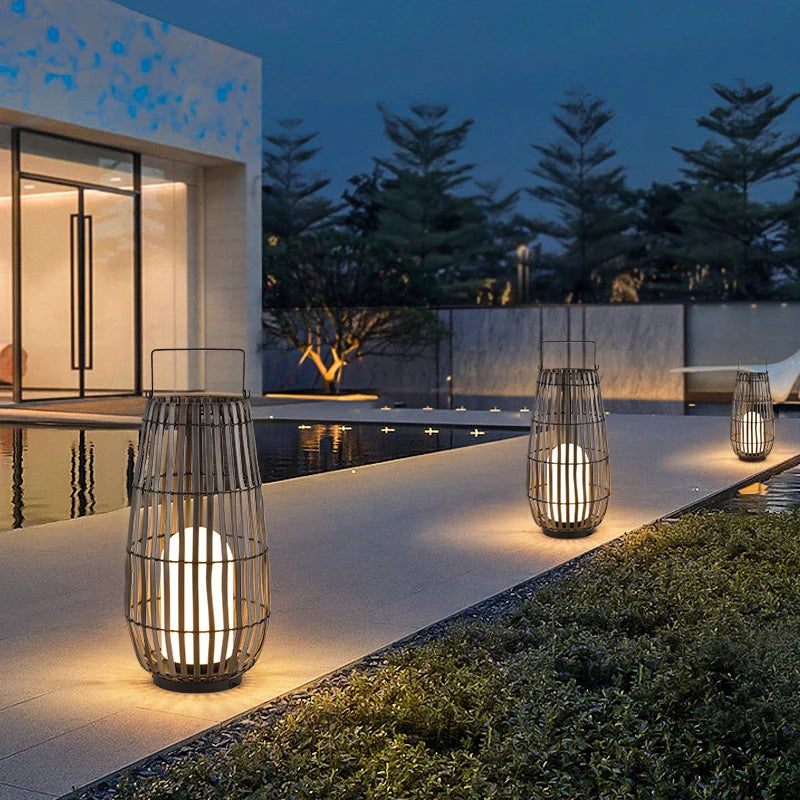 Solar Outdoor Light Modern Garden Light Garden Layout Floor Light Villa Lawn Light Waterproof Outdoor Terrace Atmosphere Light