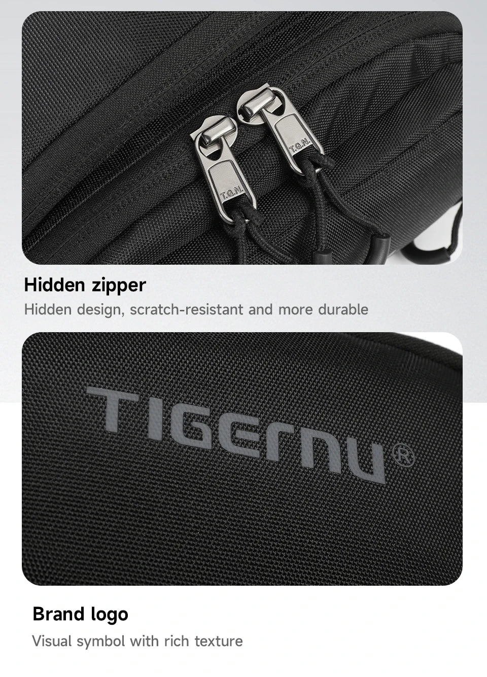 Tigernu Chest Bags Men's Shoulder Bag Fanny Packs For Men Hip Sack Crossbody Bag Men Sling Bag Men's Breasts Tactical Bags Male