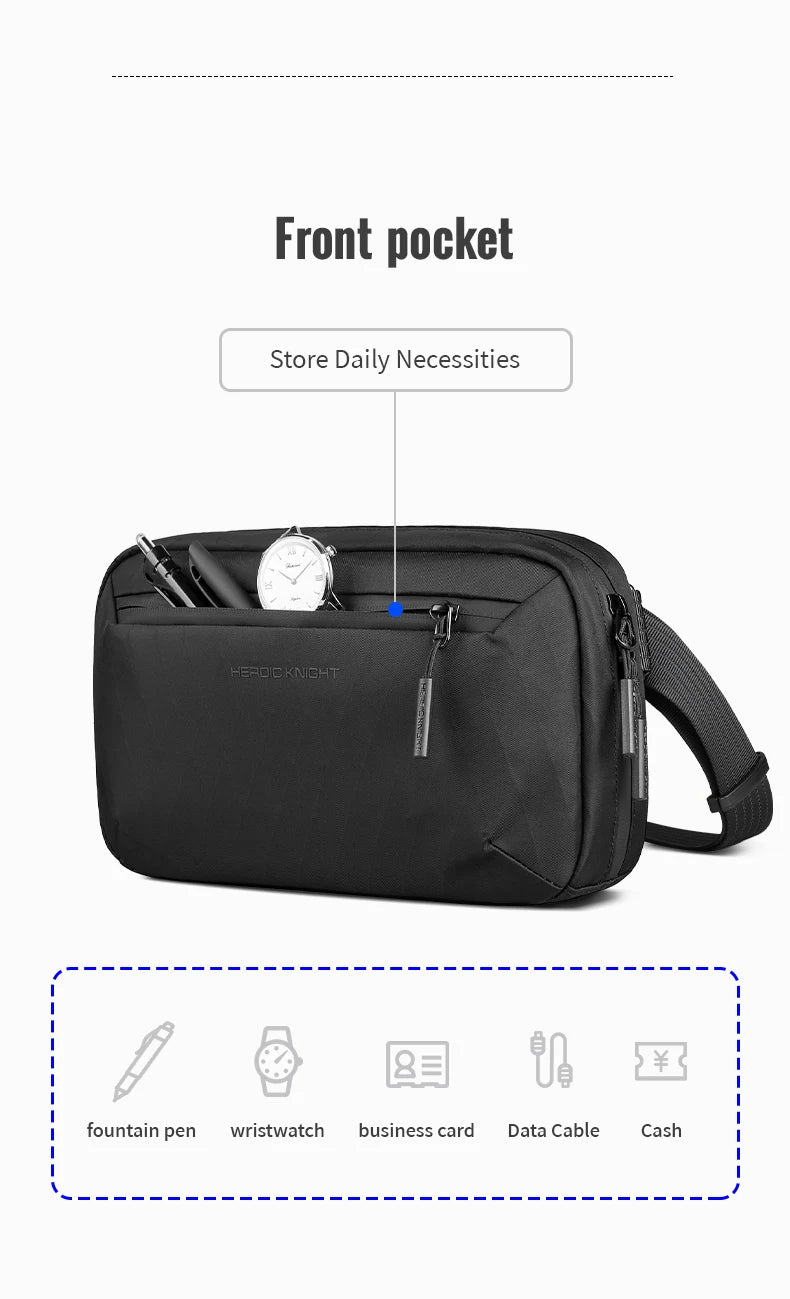 HK Ultra-light Crossbody Sling Bag Man Waterproof X-Pac Fabric Men's Shoulder Bag Outdoor Travel Phone Pouch for Hiking Trekking