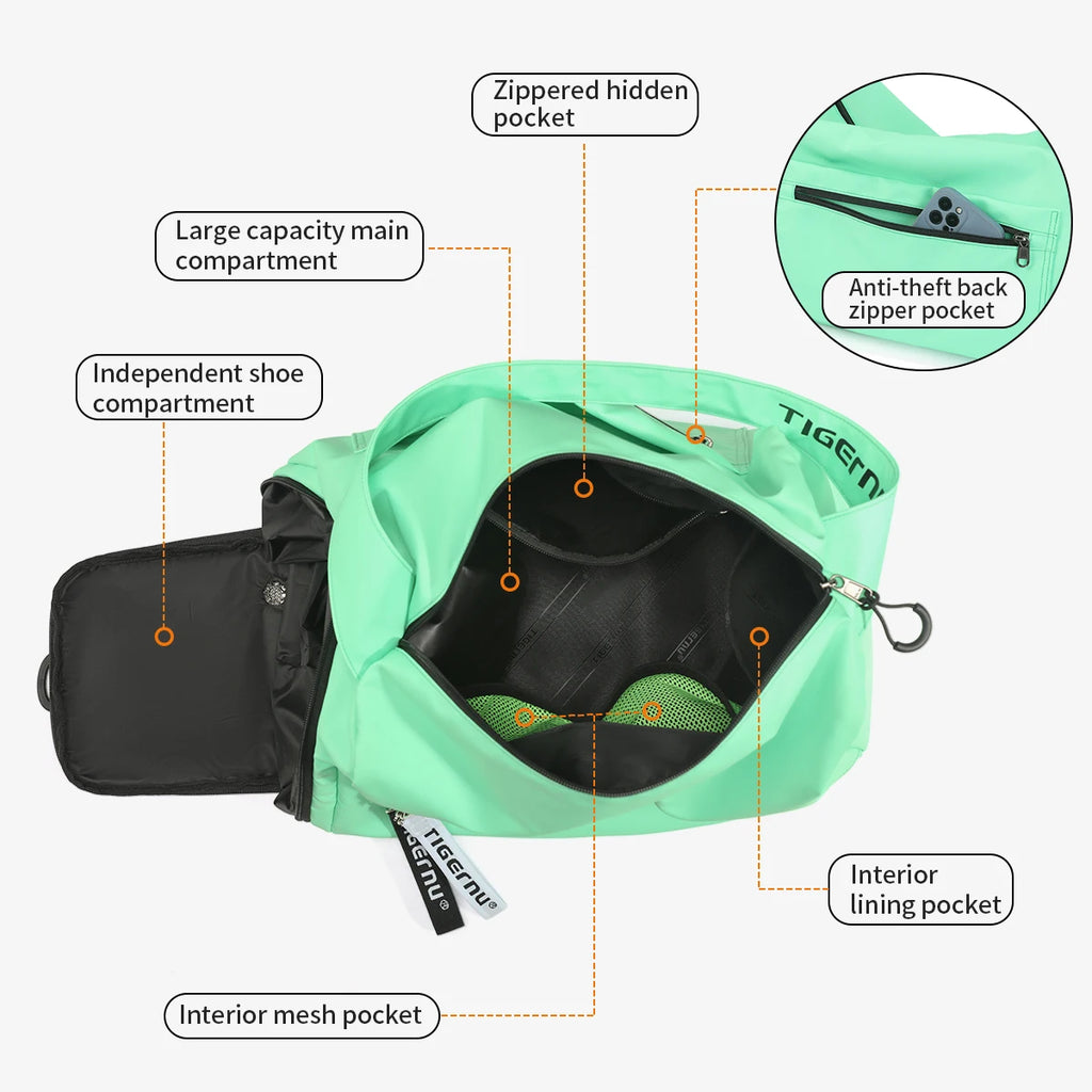 Tigernu Women Bags Travel Bags For Women Handbag Lightweight Sport Bags Female Duffle Bag Girls Crossbody Bag Men Shoulder Bag