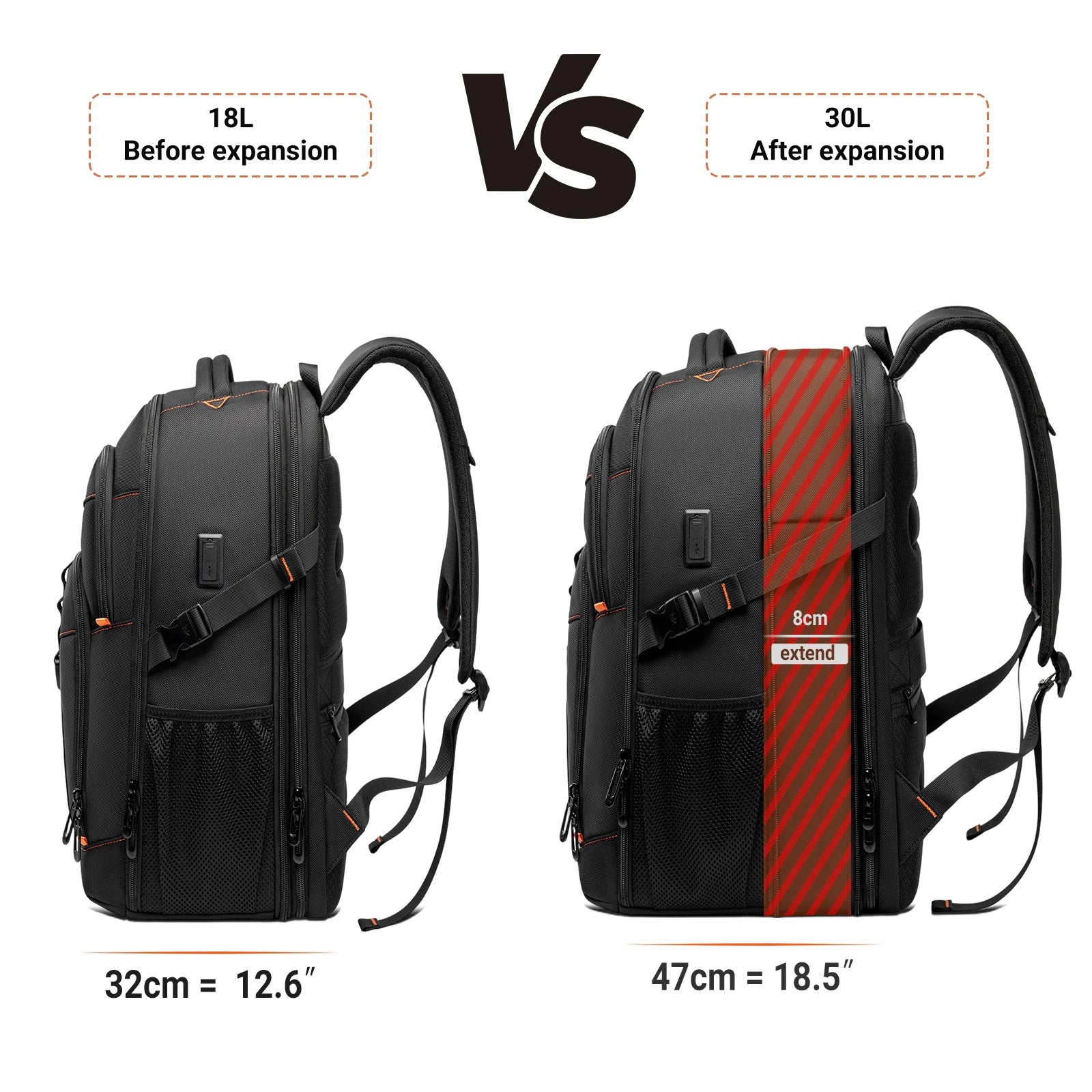 HK Waterproof Hiking Backpack Male Multifunctional Sports Camping Bag for Men Large Capacity Outdoor Rucksack with Bottle Holder