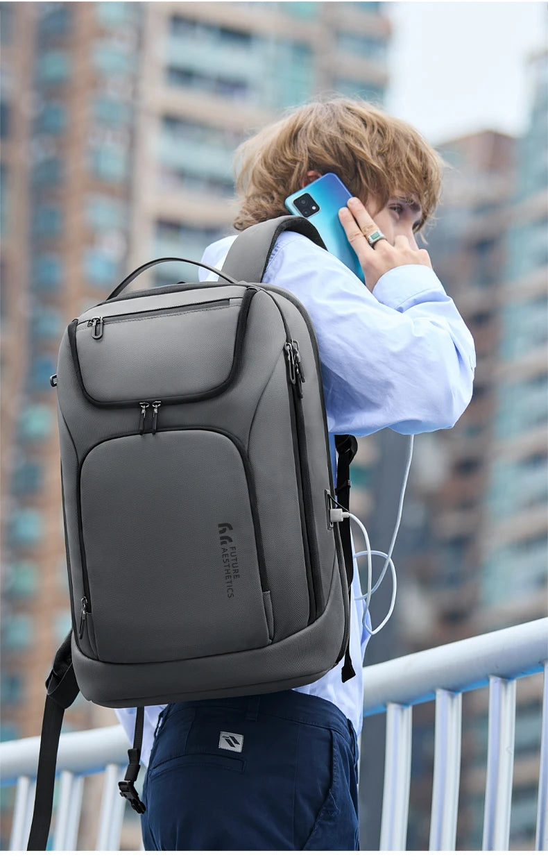 HK Travel Business Backpack for Men Large Capacity 17 Inch Laptop Backpack Multifunctional Anti-Theft Backpack Weekender Daypack