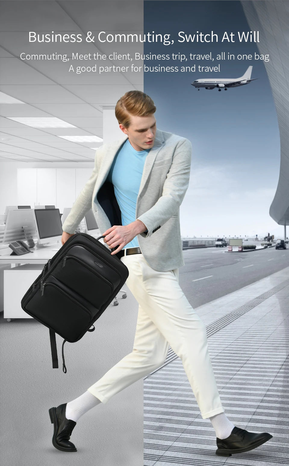 Tigernu Backpack Men Travel Backpack Thin Backpack Male Laptop Backpack Expandable Bag For School Outdoor Business Bags Knapsack