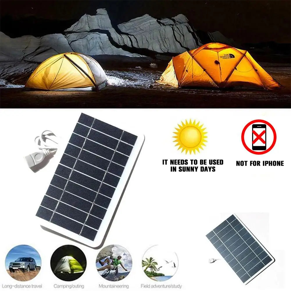 USB Solar Panel Charger 5V 2W 400mA Portable Solar Panel Output USB Outdoor Portable Solar System For Cell Mobile Phone Chargers