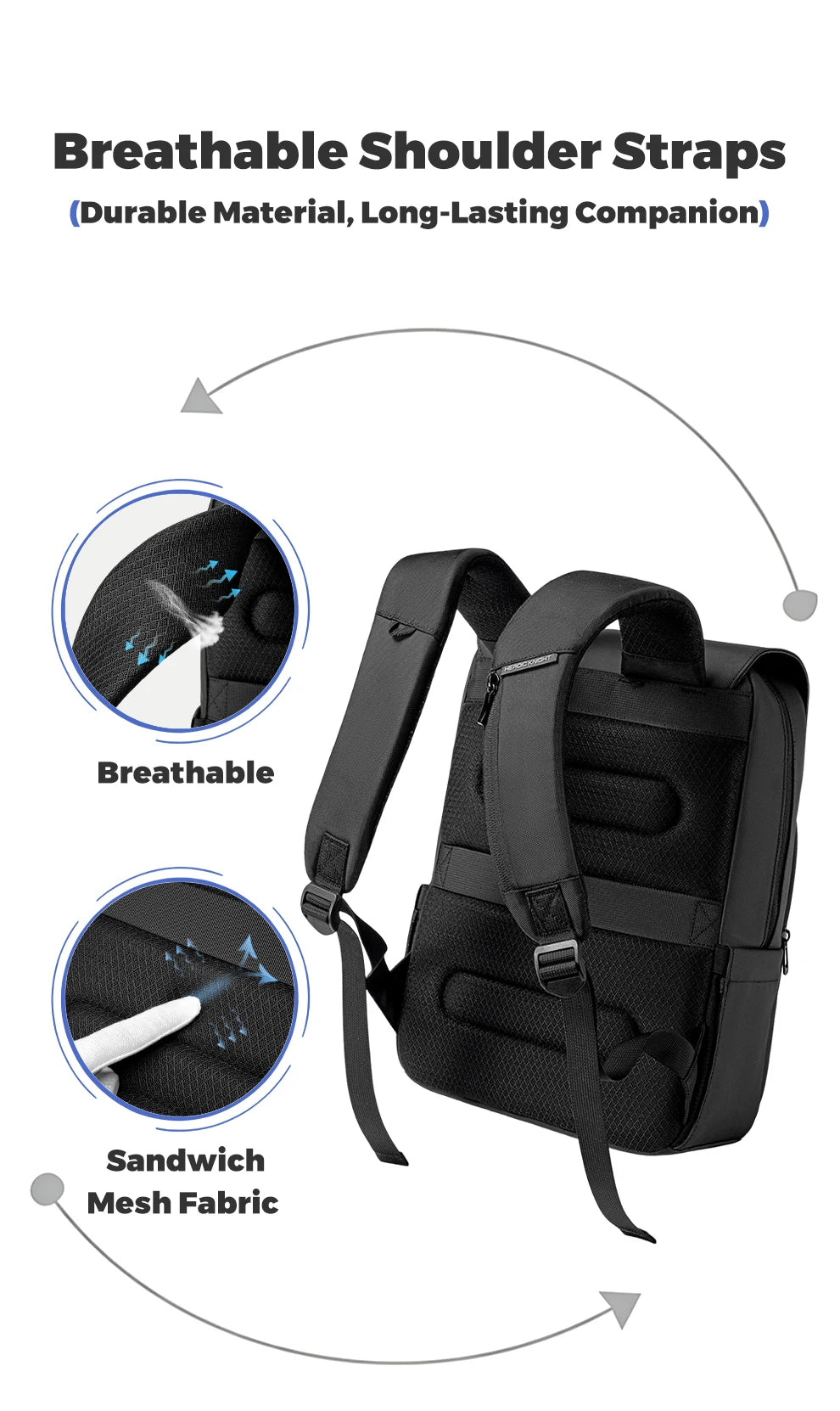 HK Vintage Backpack for Men 15.6 inch Laptop Backpack with Magnetic Flap Waterproof Travel Commuter Bag College Bookbag Daypack