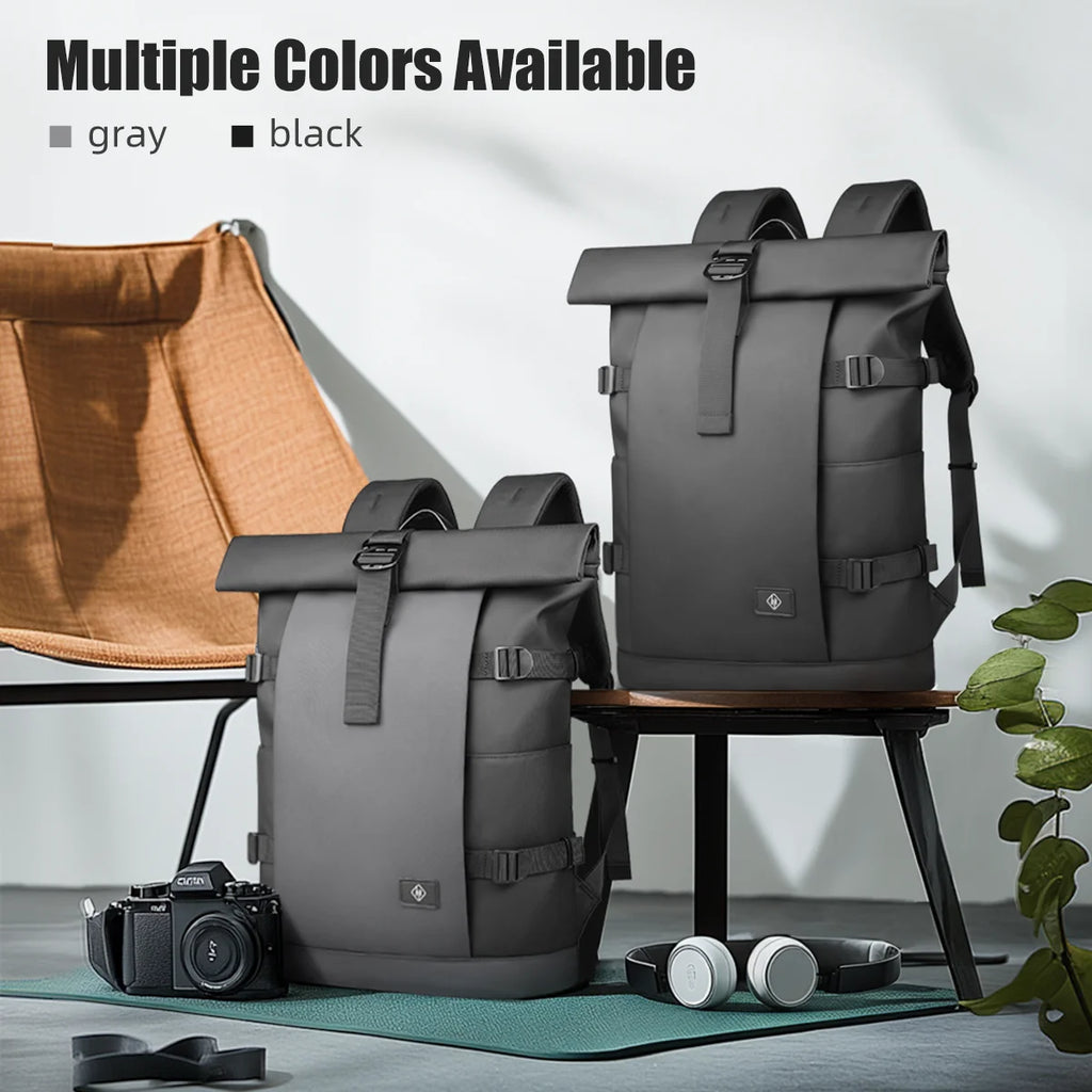 HK Expandable Travel Backpack for Men Large Capacity Hiking Rucksack Waterproof 17 inch Laptop Backpack Men's School Bag Daypack