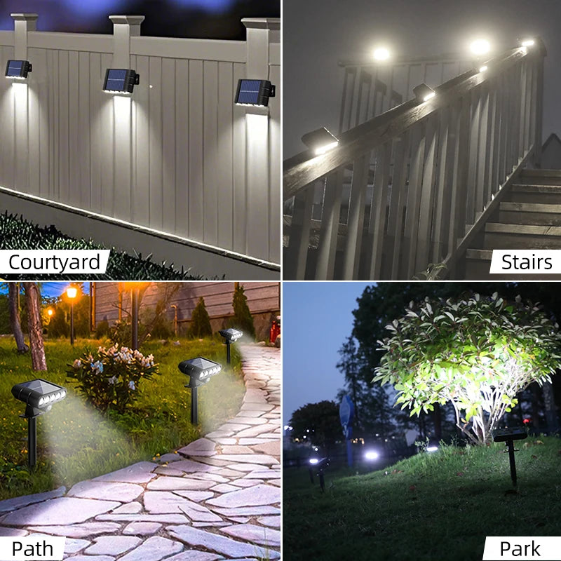 Solar Powered Tree Lighting Outdoor Lights Courtyard Lawn Lights Home Garden Lighting Decorative Landscape Atmosphere Lights