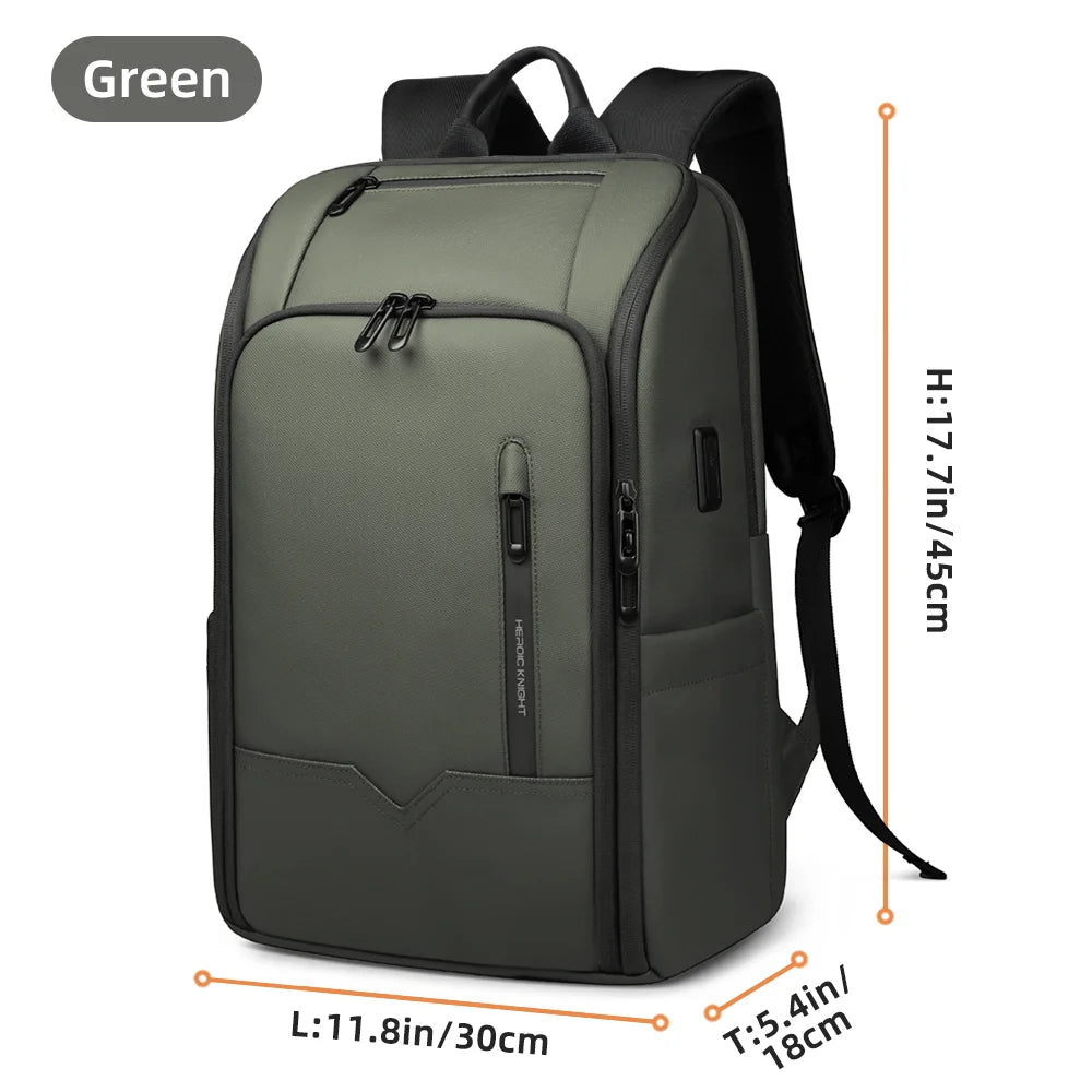 HK Business Travel Backpack Men Waterproof 15.6 inch Laptop Backpack with USB Port Anti-theft Computer College Bag Casual Daypac