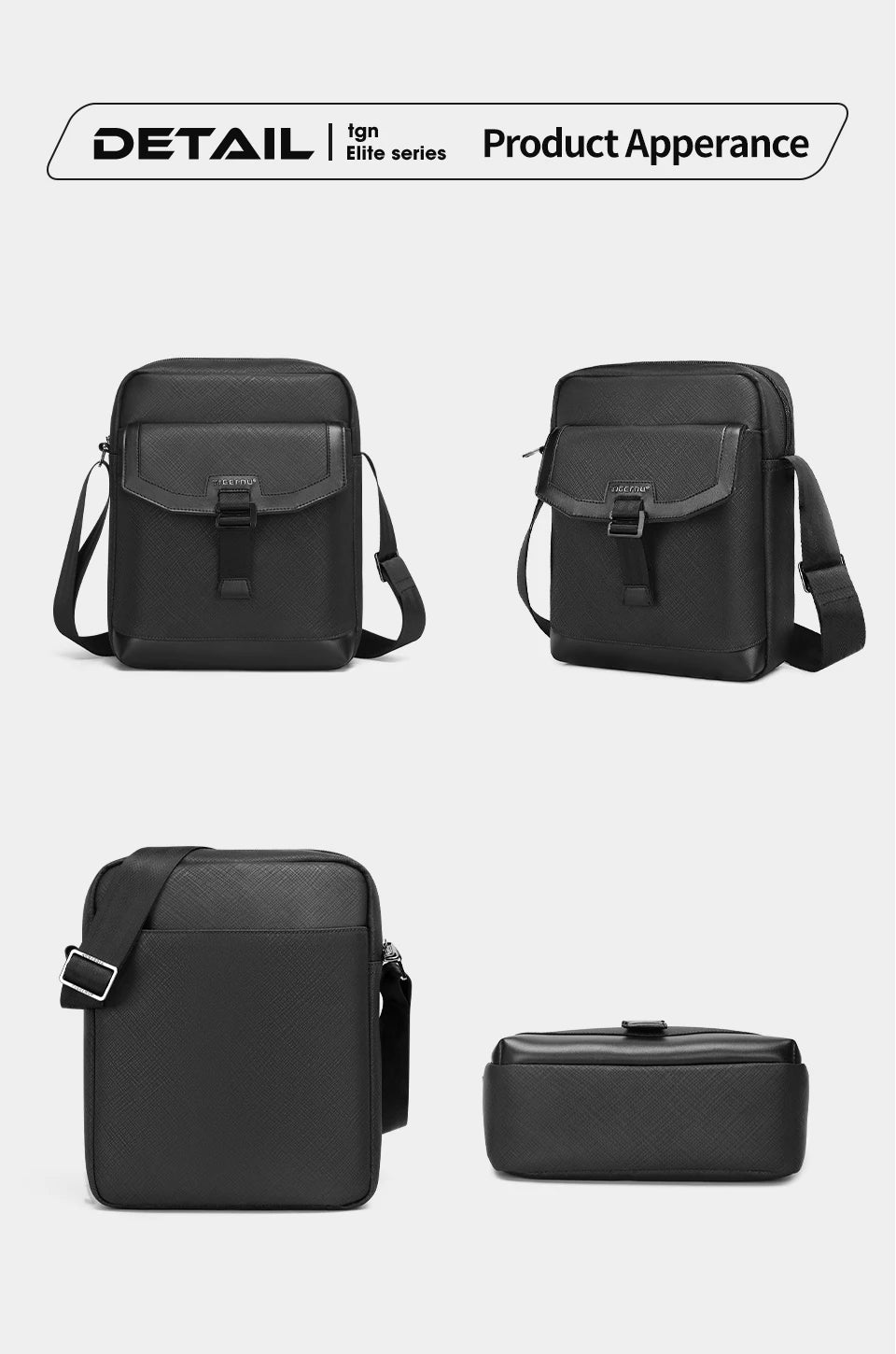 Tigernu Men's Shoulder Bags Anti-wrinkle Waterproof Fit For 10.2" iPad Bags Men Travel Bag Messenger Bag Mini Bags Elite Series