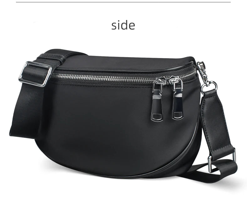 HK Casual Men's Shoulder Bag Waterproof Crossbody Bag Oxford Lightweight Messenger Bag Travel Hiking Cycling Chest Pack Satchel