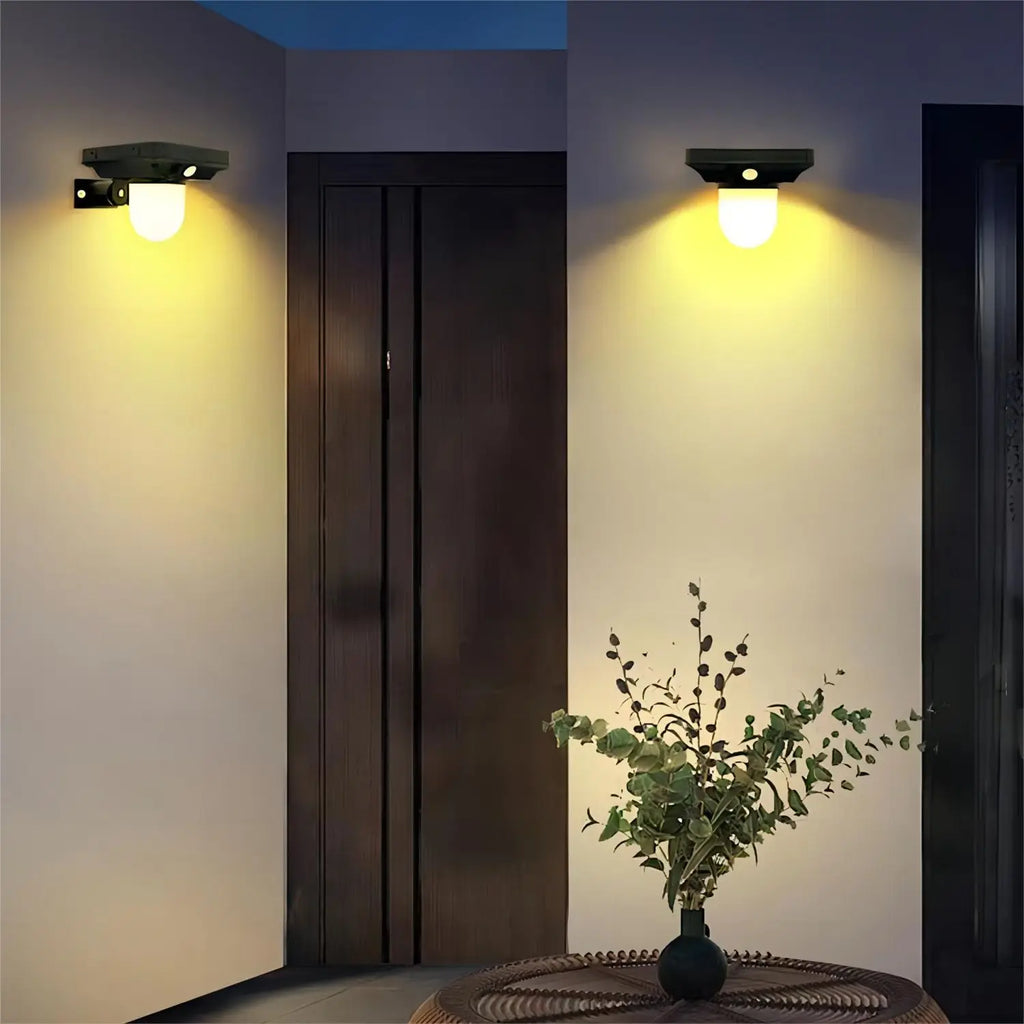 Solar Lights Outdoor Garden Solar Powered Wall Lamp Waterproof Motion Sensor Pathway Light Landscape Path Yard Backyard Lawn